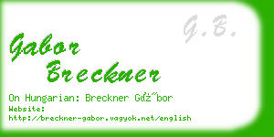 gabor breckner business card